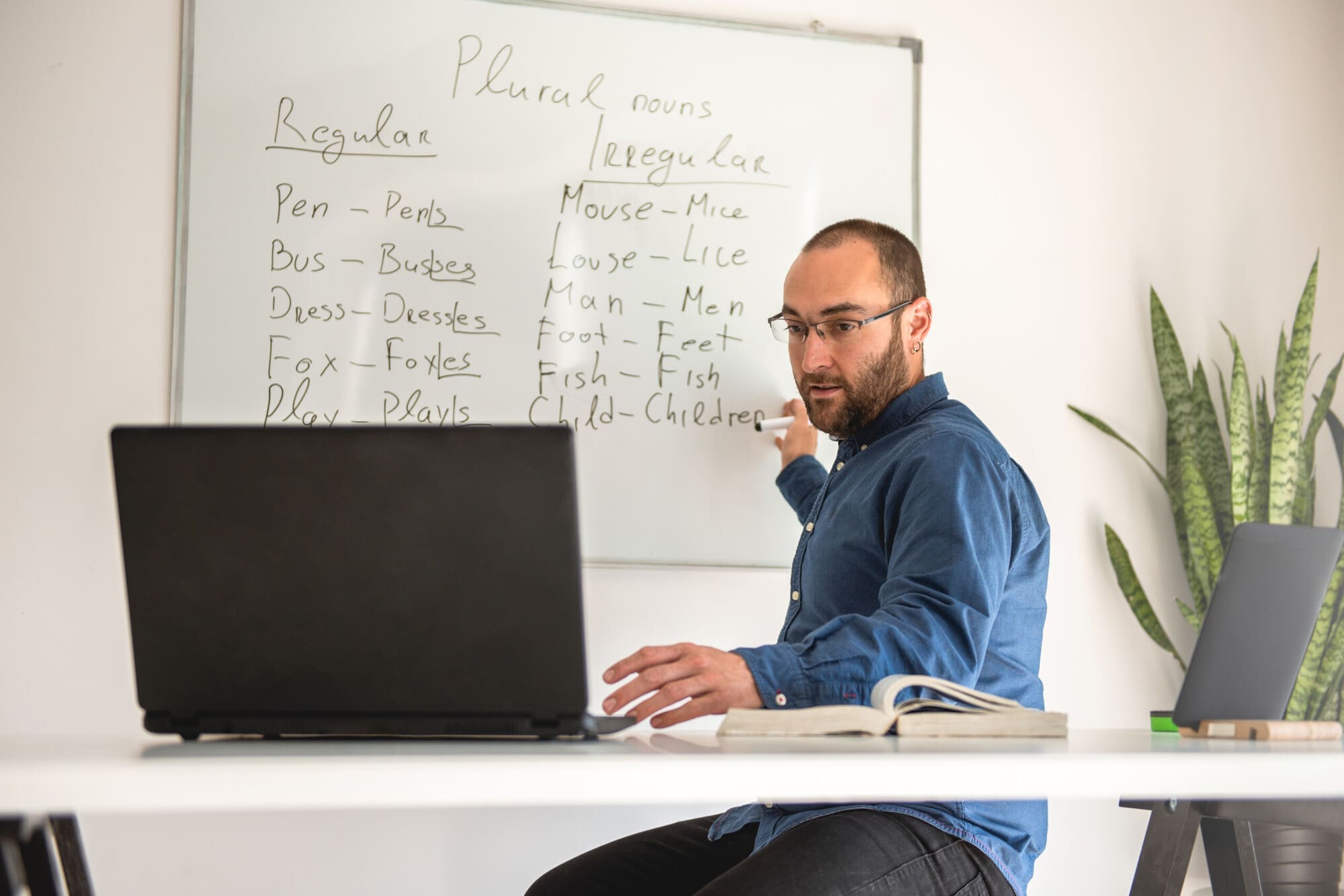 Teacher Teaching Online