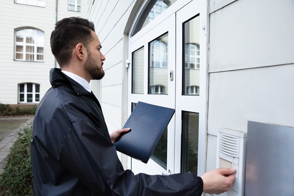 Bailiff working after taking training course