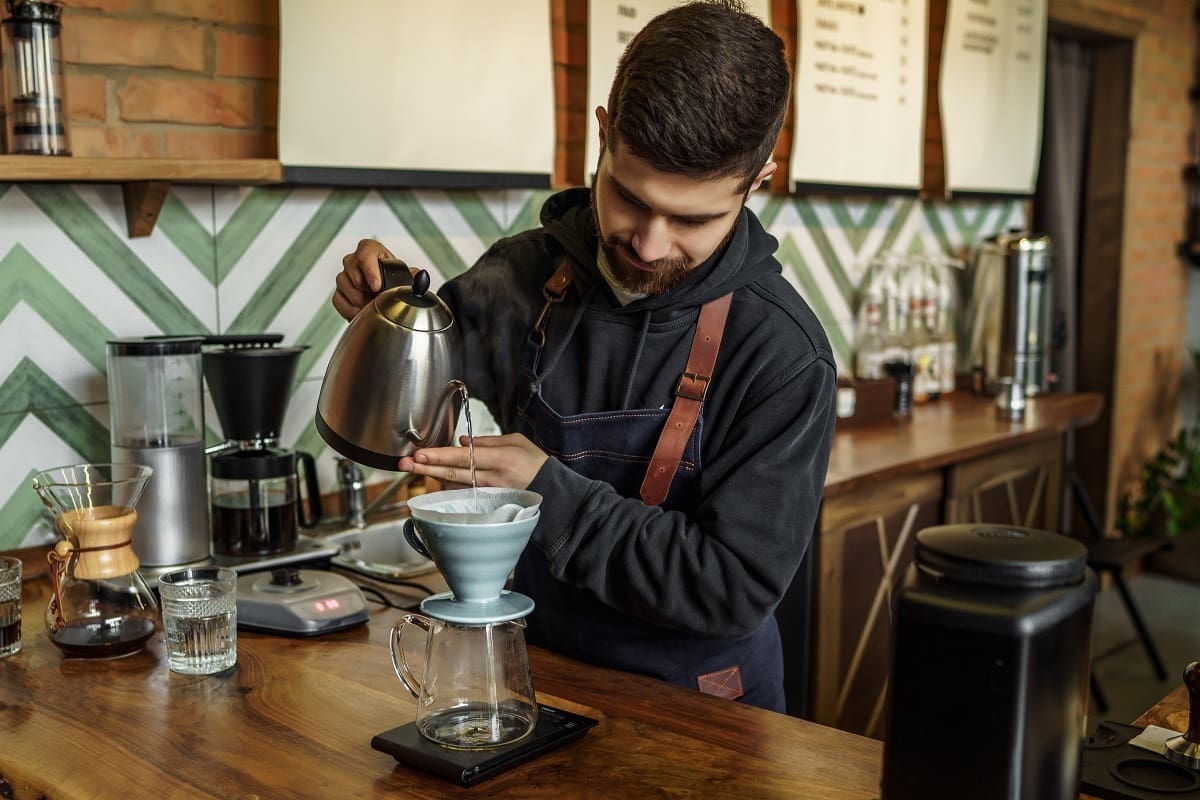 Barista working