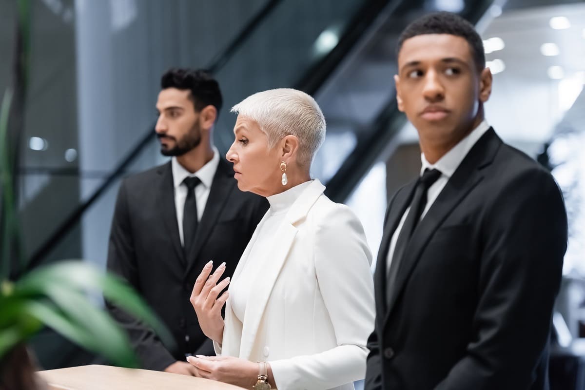 Experienced bodyguards working