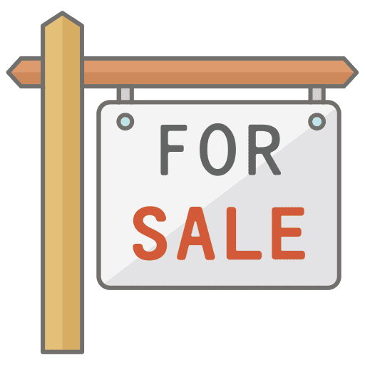 For sale sign cartoon