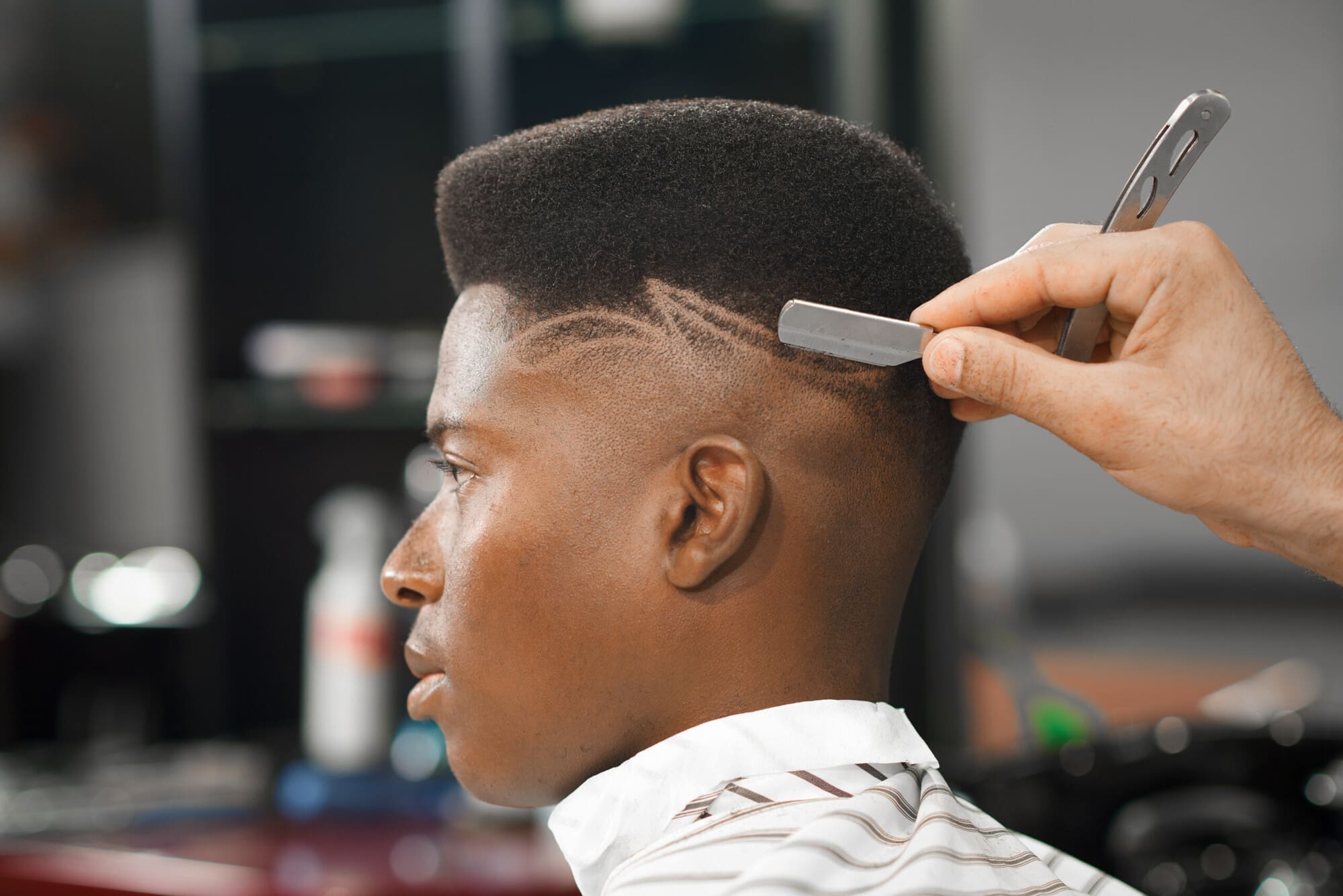 Hair Cut in a Barber's Shop