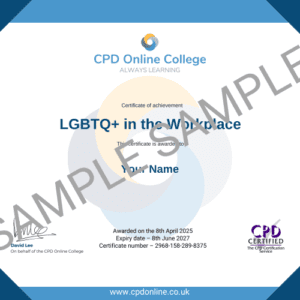 LGBTQ+ in the Workplace Certificate
