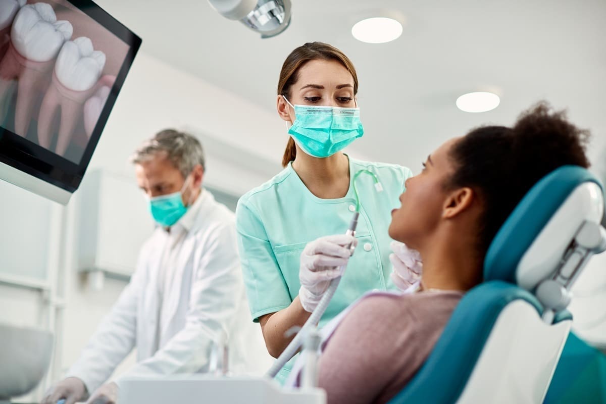 Dental nurse following legislation