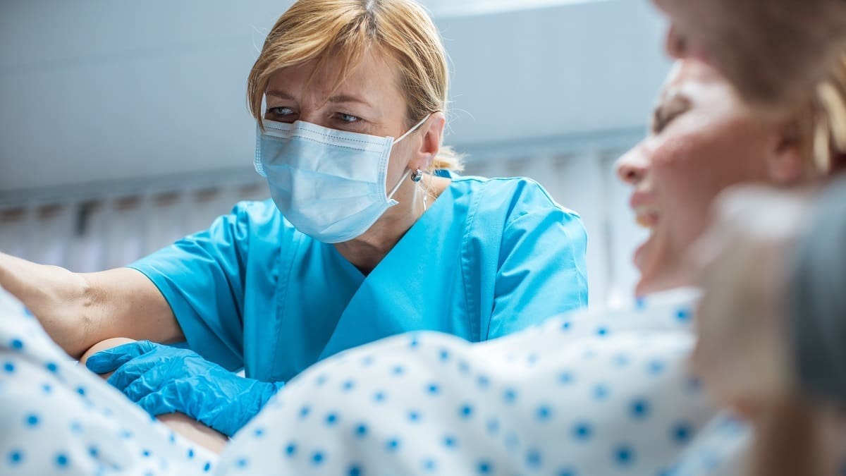 Midwife at birth
