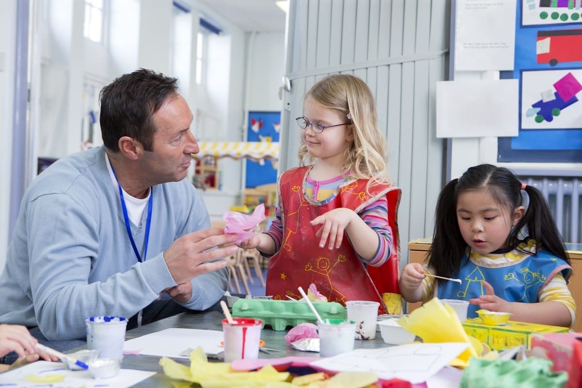 Nursery worker following legislation
