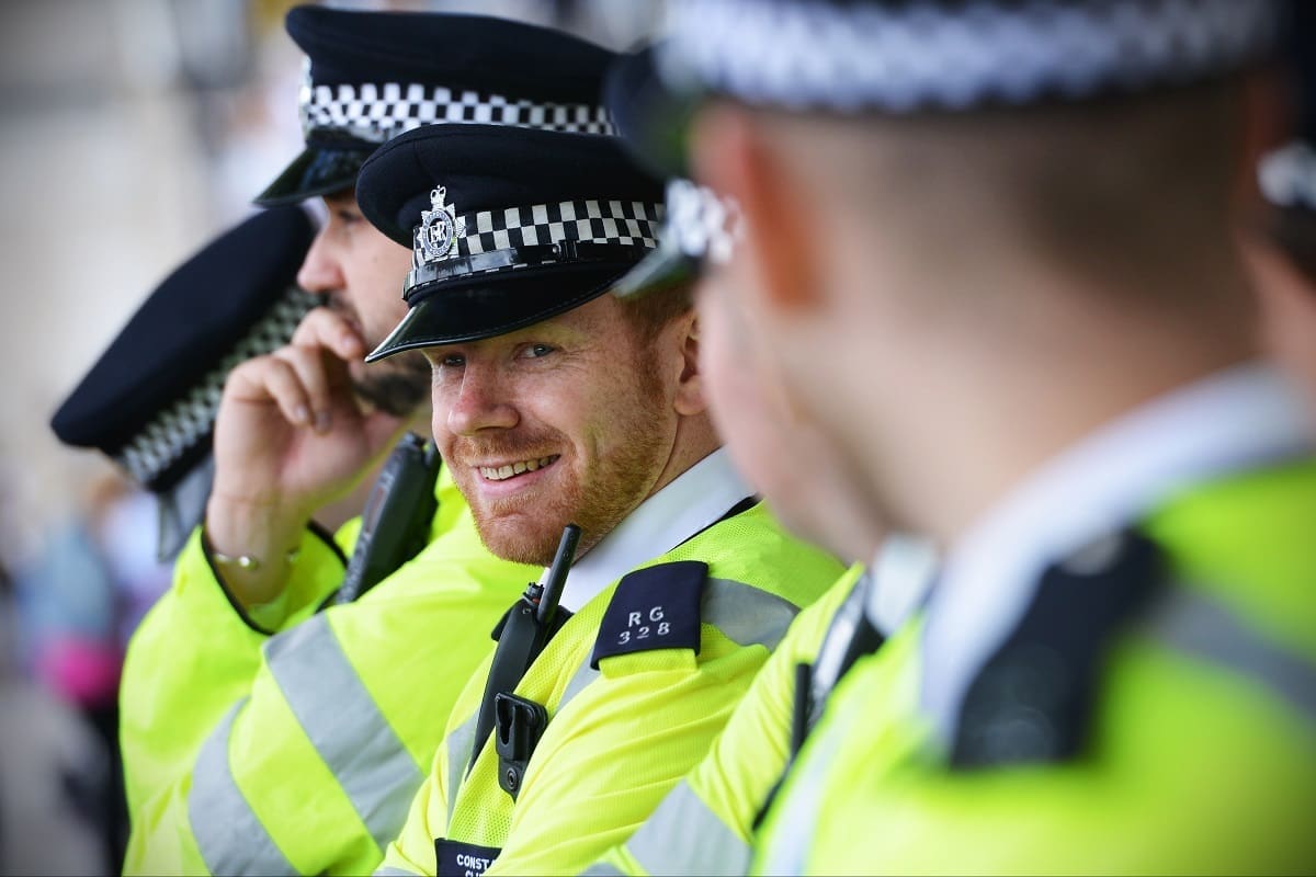 Police officer after renewing training