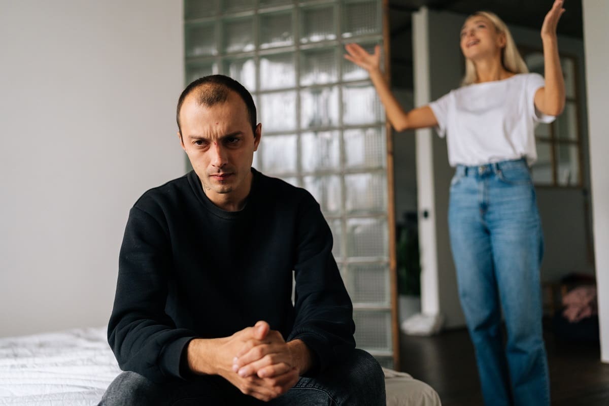 Man suffering domestic abuse