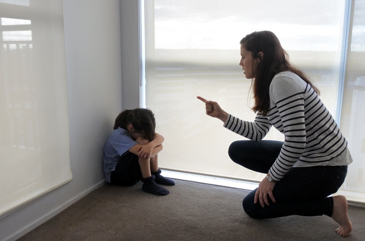 Child suffering emotional abuse