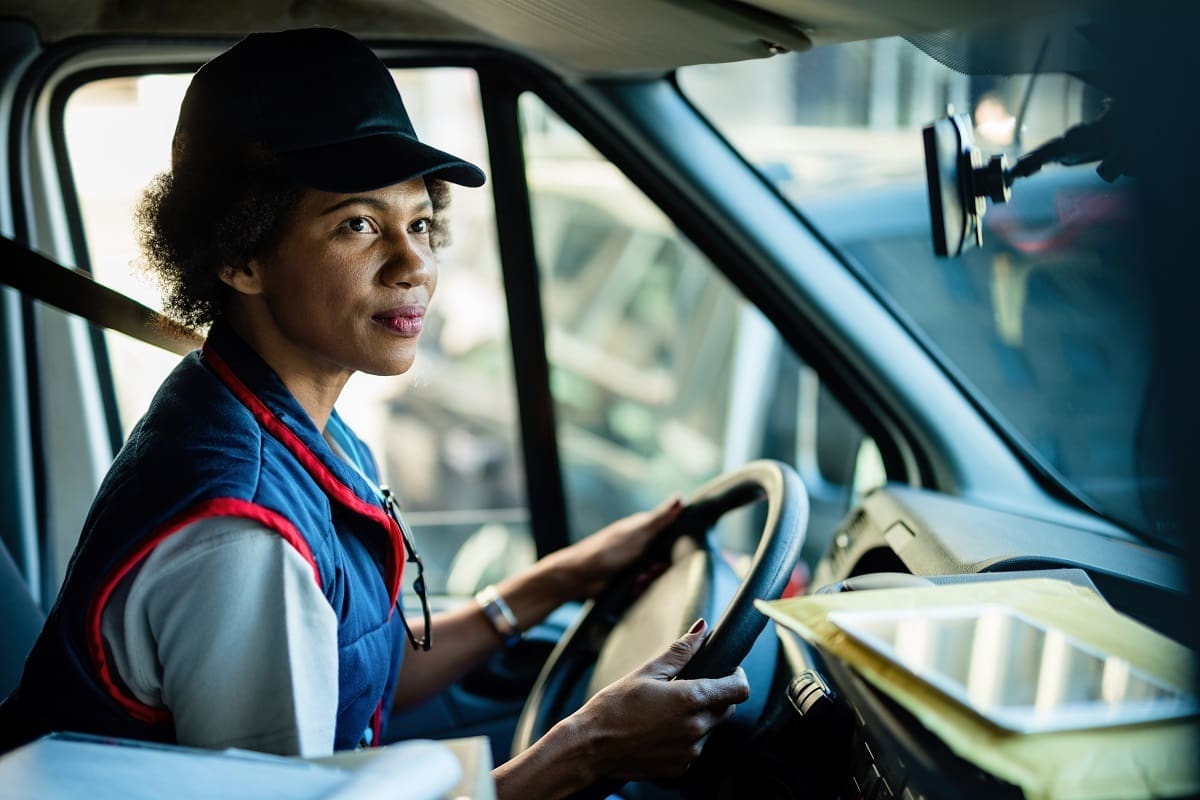 Delivery driver working weekend