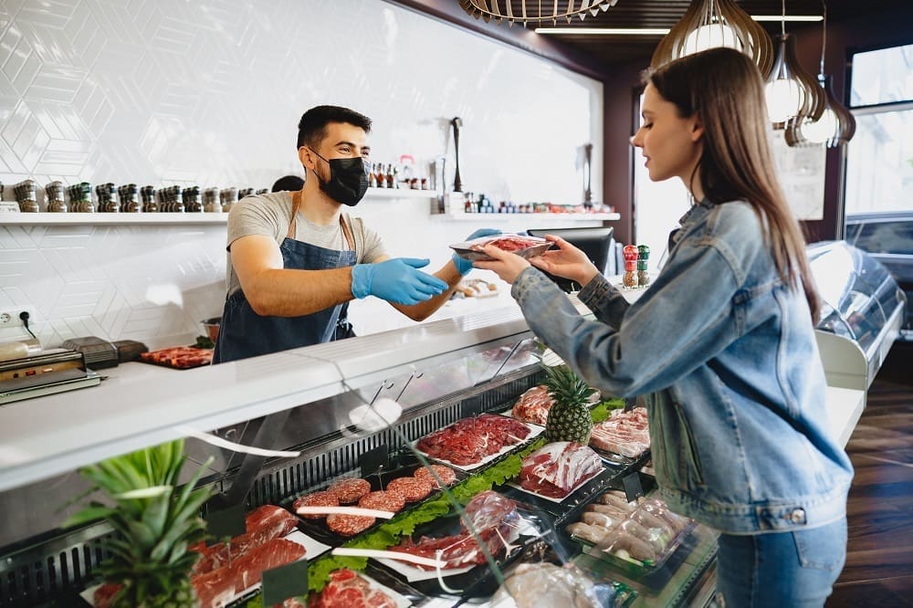 Safely Serving Food in a Butchers Shop