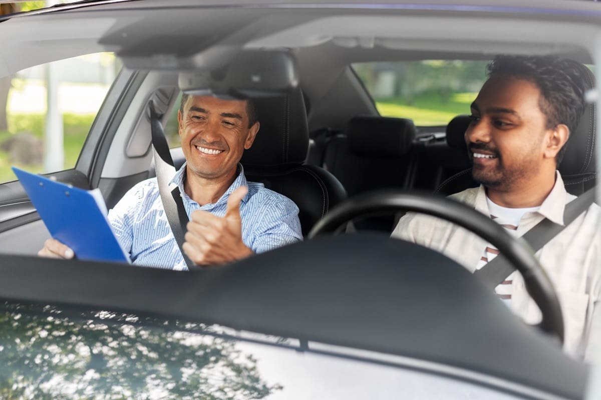 Taking advanced driving course