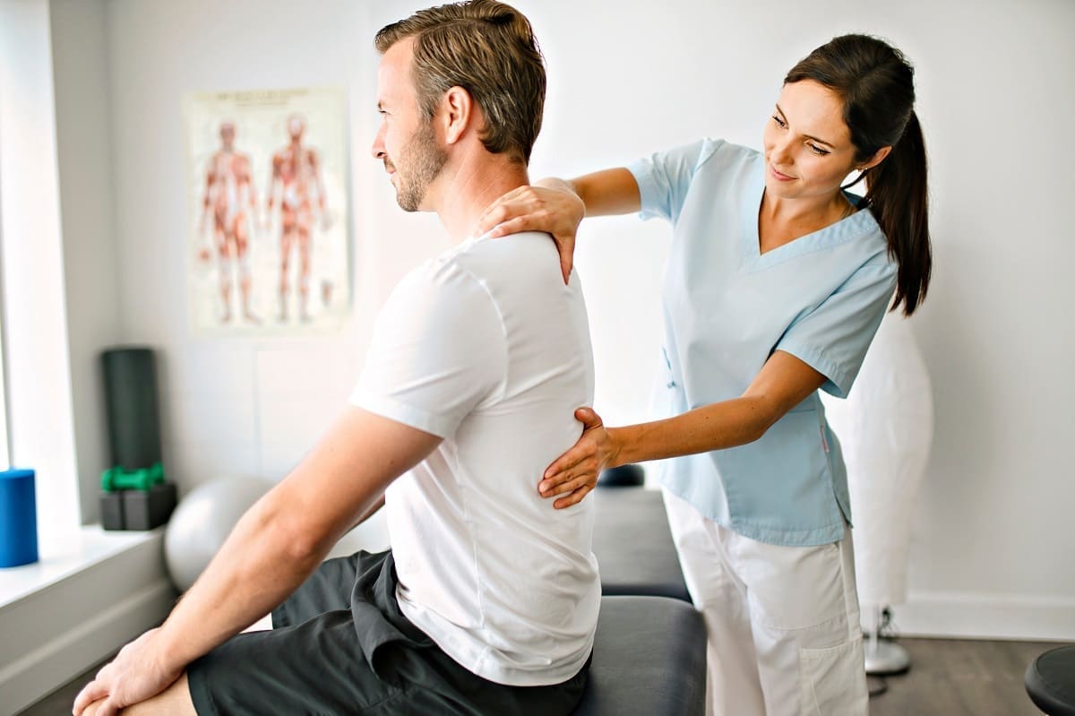 chiropractor working early morning