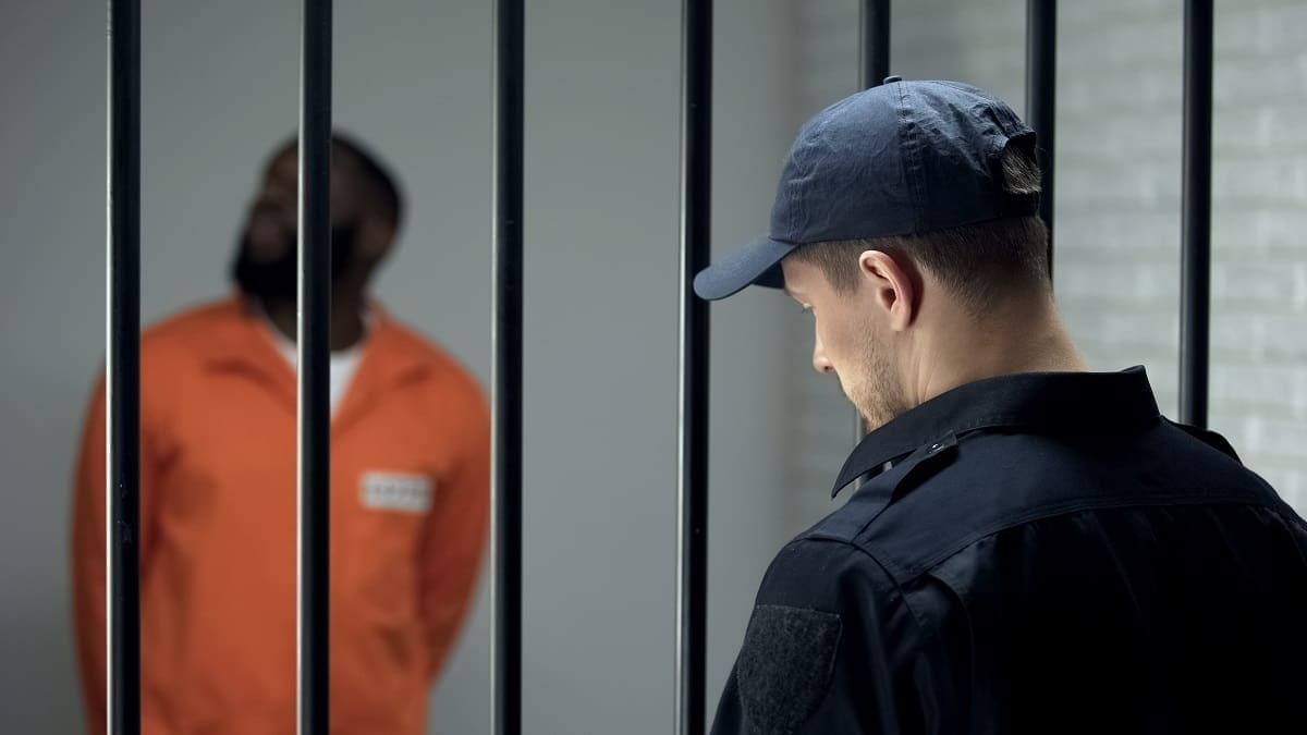 Prison officer after renewing training
