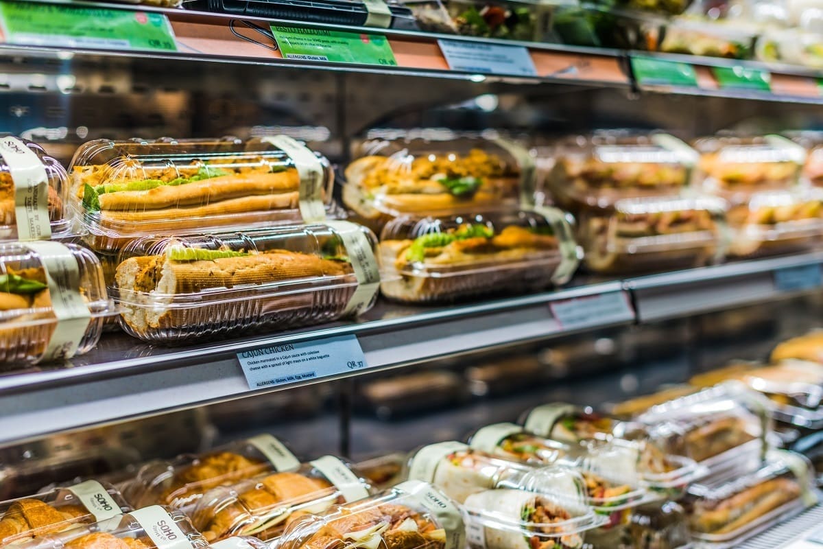 Food kept chilled in café