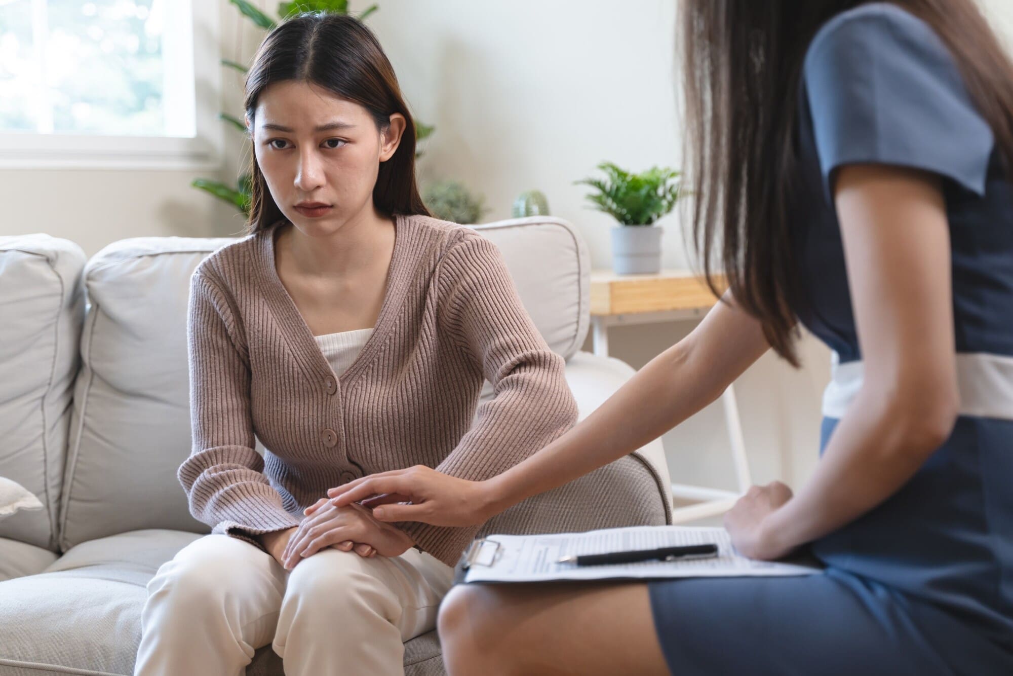 Mental Health Nurse With Patient