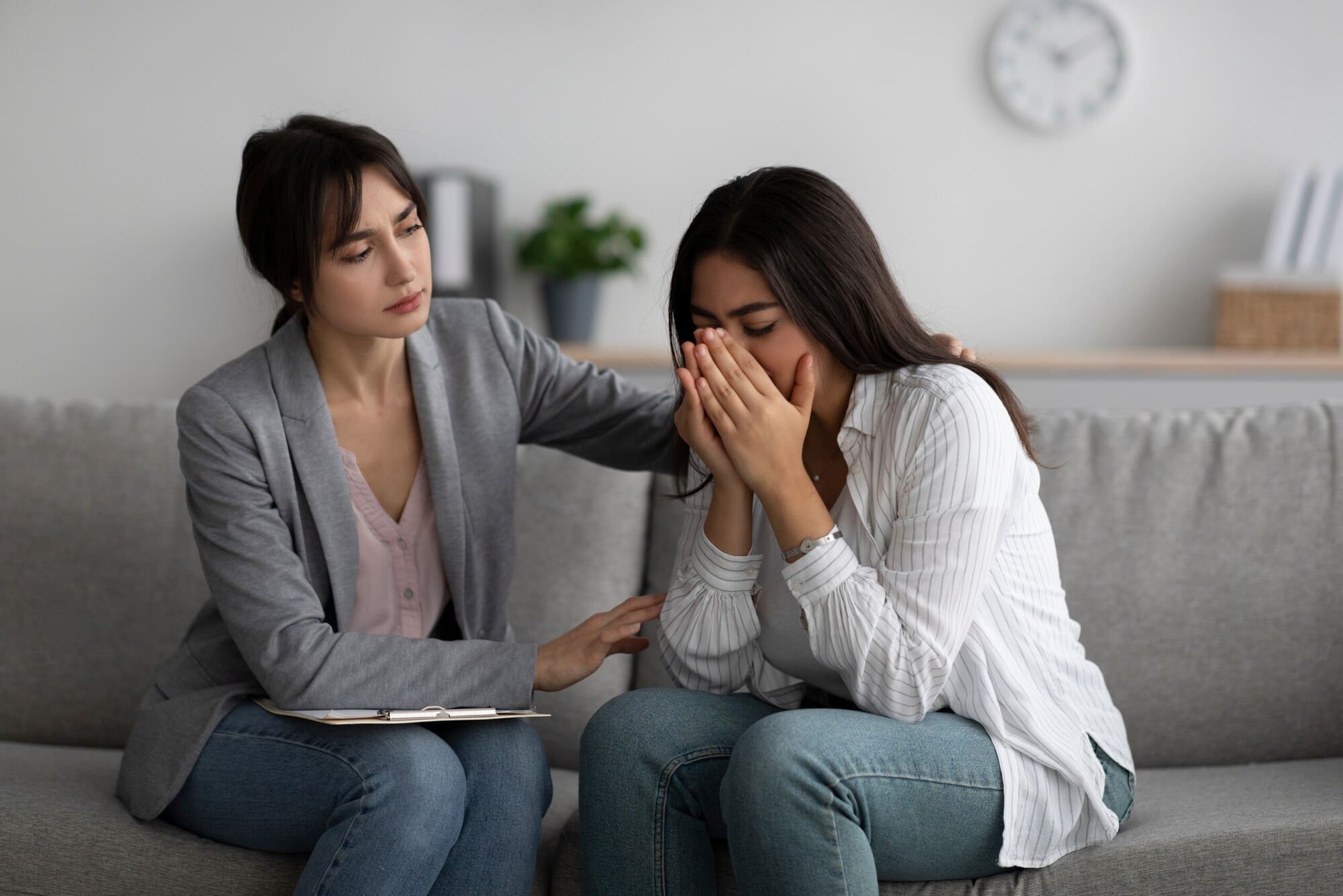 Psychologist Comforting Client