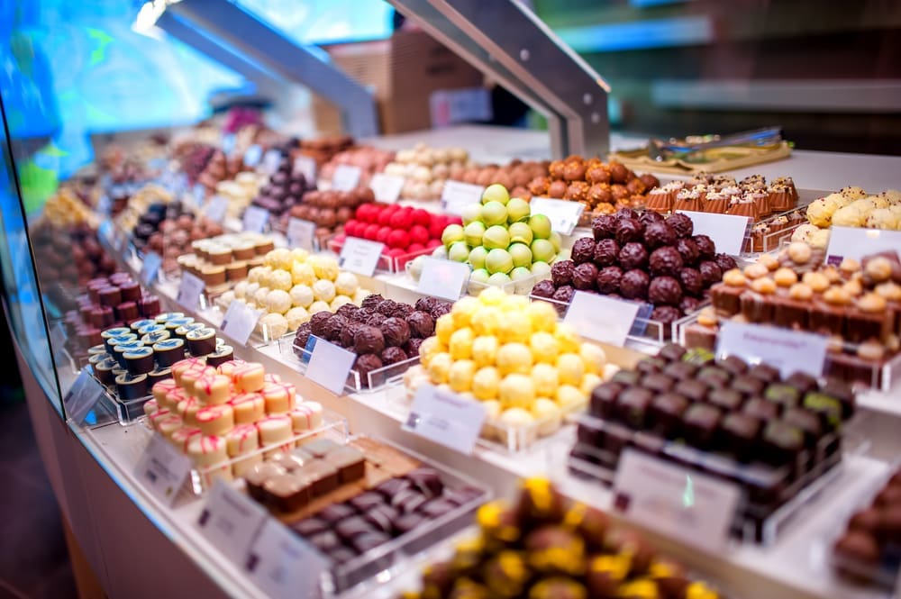 Safely storing food in a sweet shop.