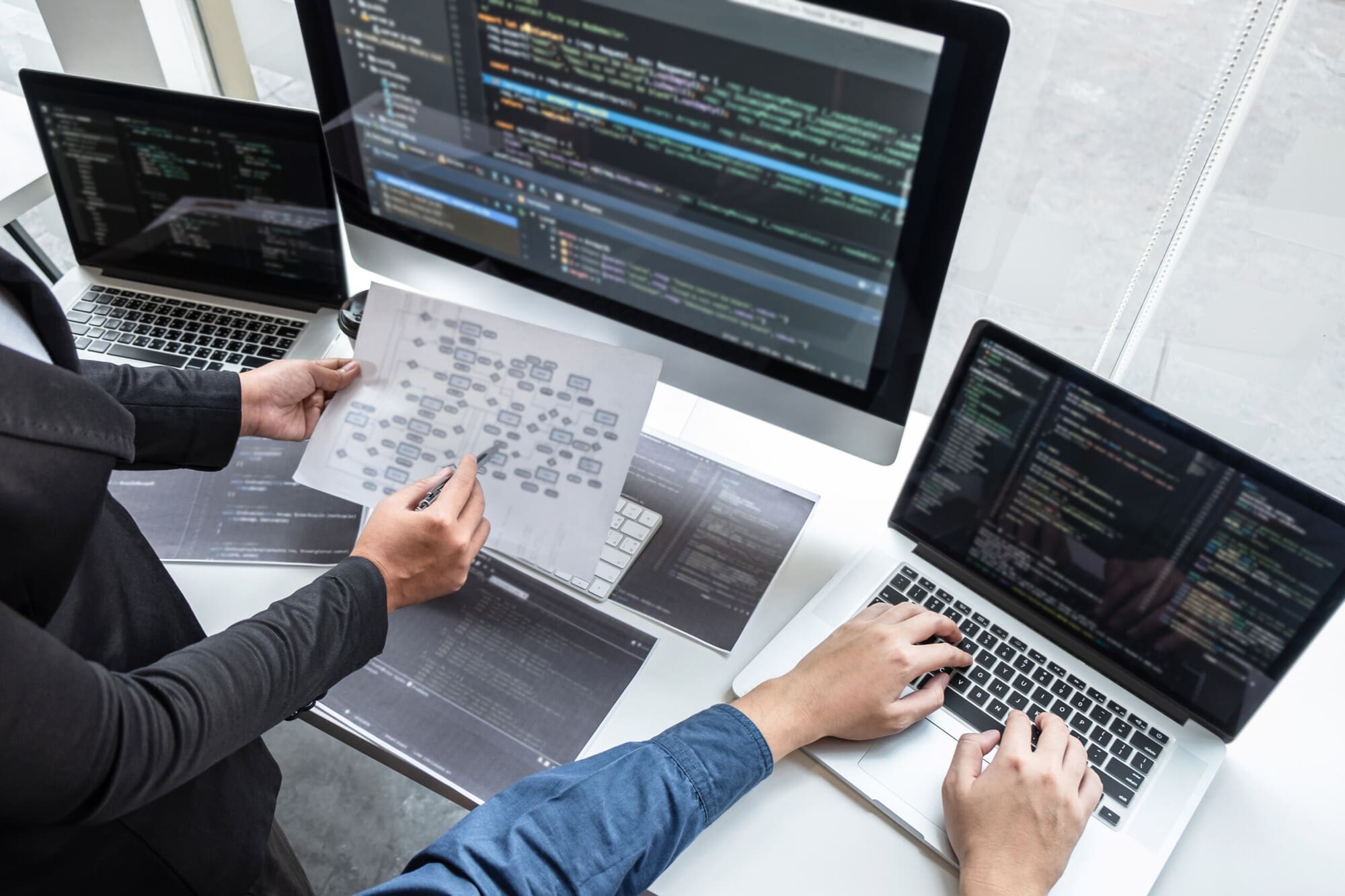 Web Developers Creating A Website