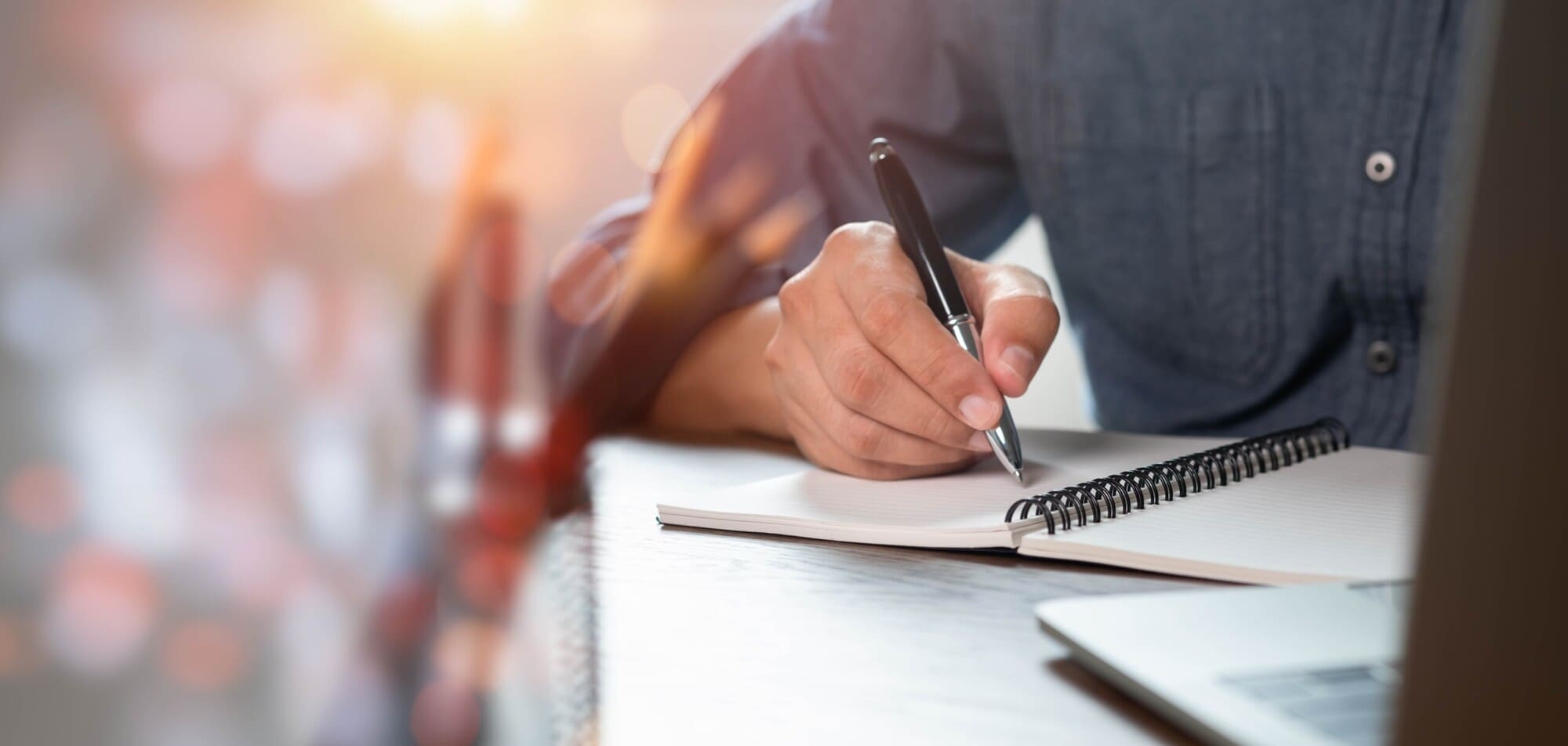 Writer Making Notes