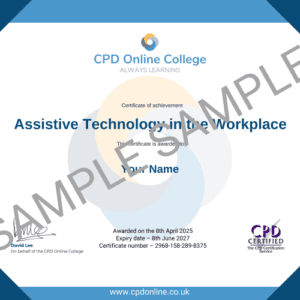 Assistive Technology in the Workplace Certificate