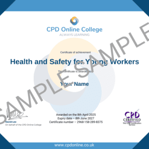Health and safety for young workers Certificate