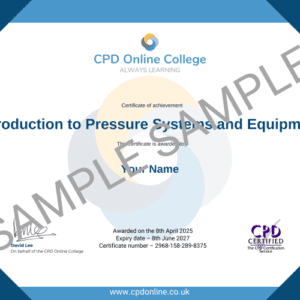 Introduction to Pressure Systems and Equipment Certificate
