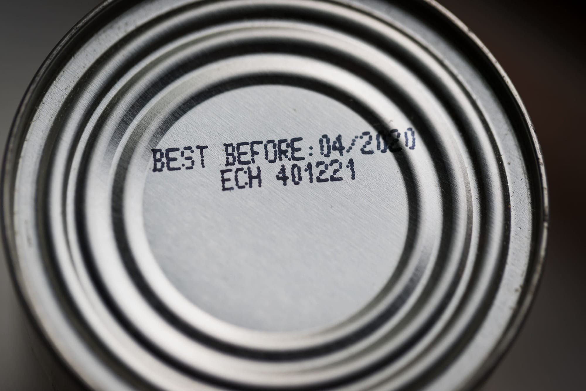 Best before dates on canned food