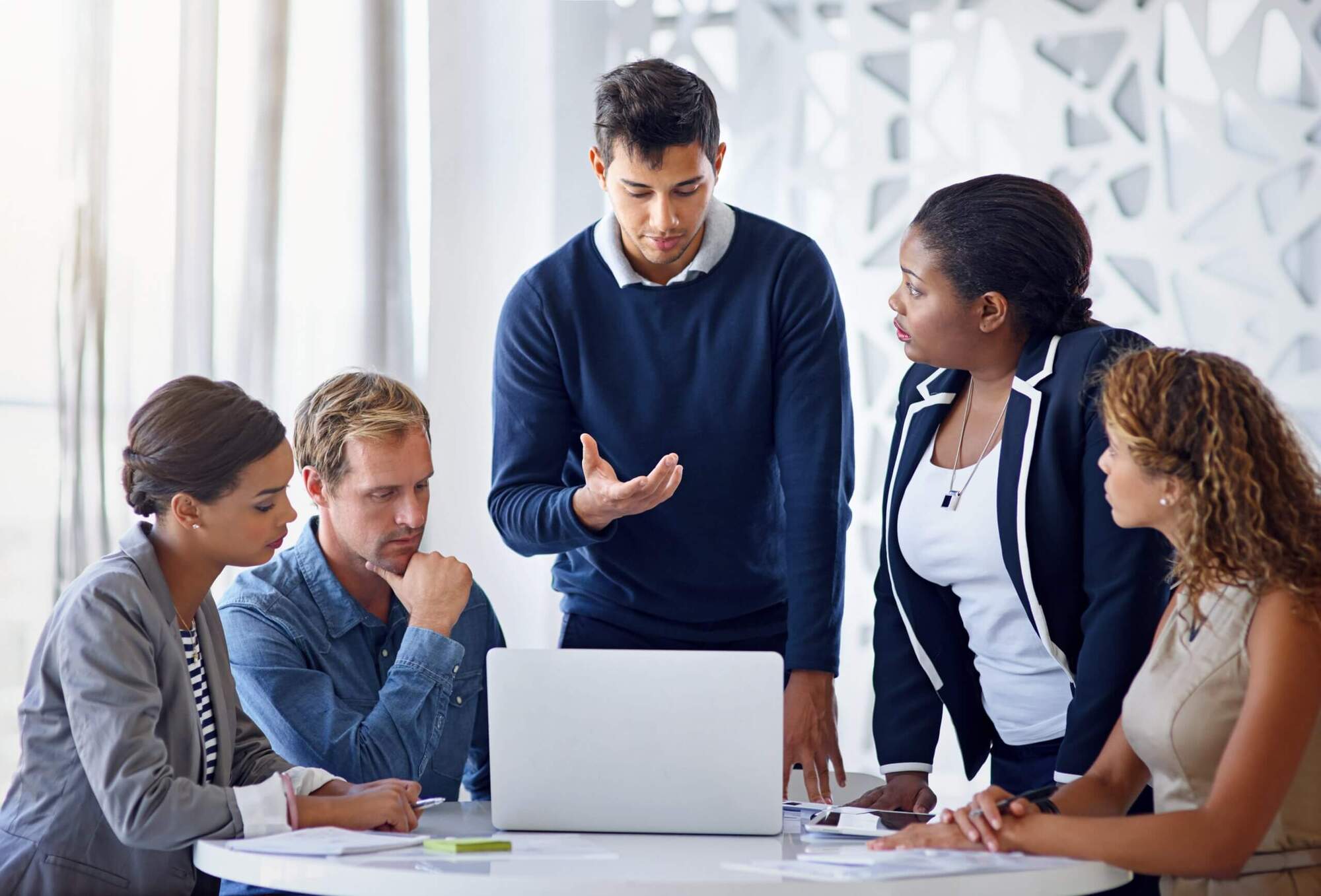 Employer discussing sexual harassment policies